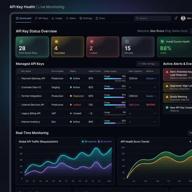 API Key Health Dashboard