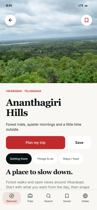 Locus app: explore Ananthagiri Hills and plan a trip